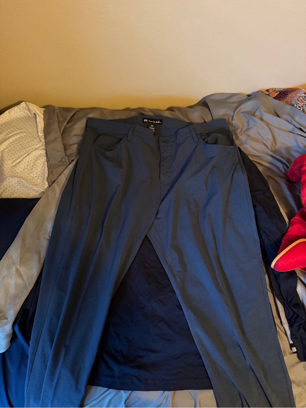 TravisMathew Men's Slate/Navy chino Pants